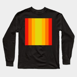 red yellow and orange minimalist abstract pattern Long Sleeve T-Shirt